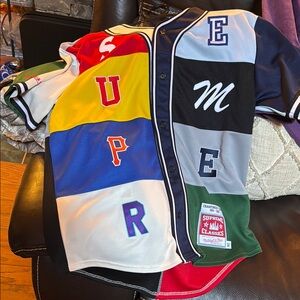 Supreme Color Block Baseball Jersey
